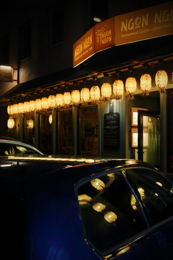 Nachtaufnahme, Köln Agnesviertel, Vietnamesisches Restaurant