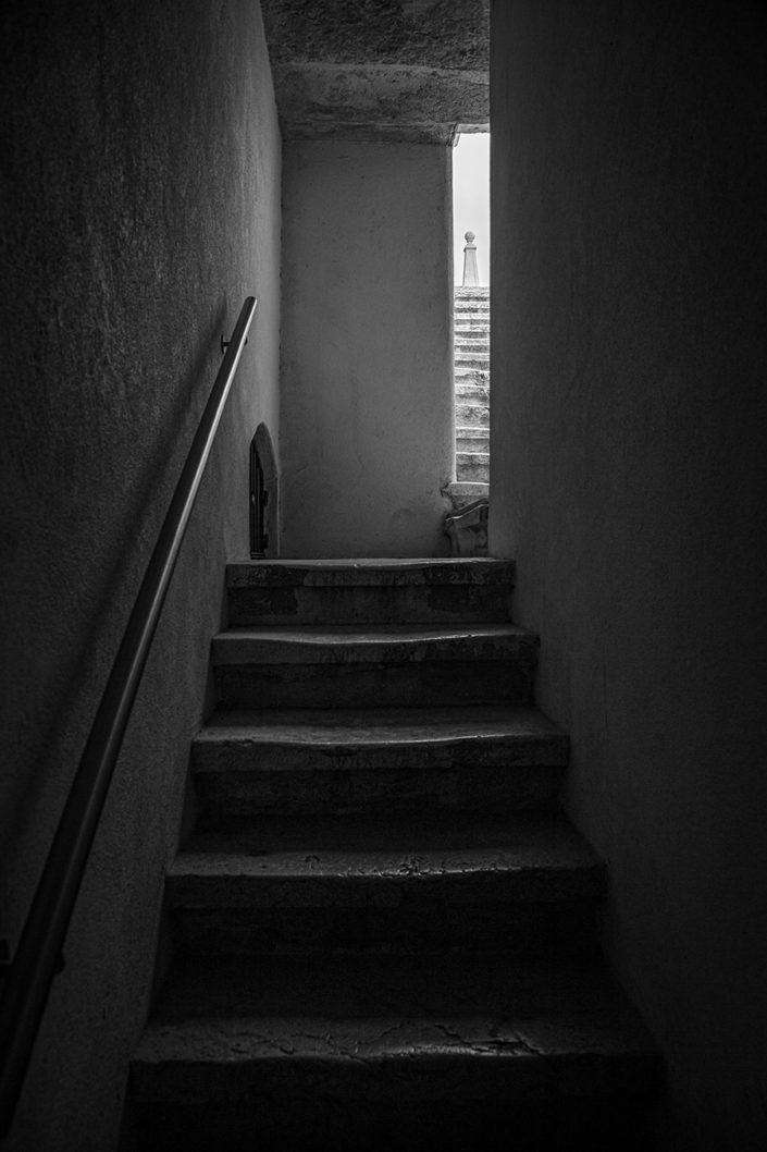 Treppen zum Dach in S Vincente de Fora, Lissabon