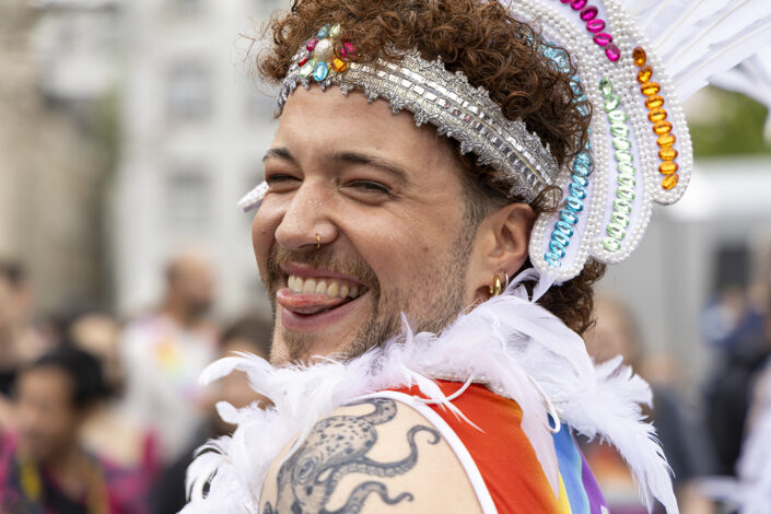 Teilnehmer an der Parade und Demonstration am CSD 2025 in Köln